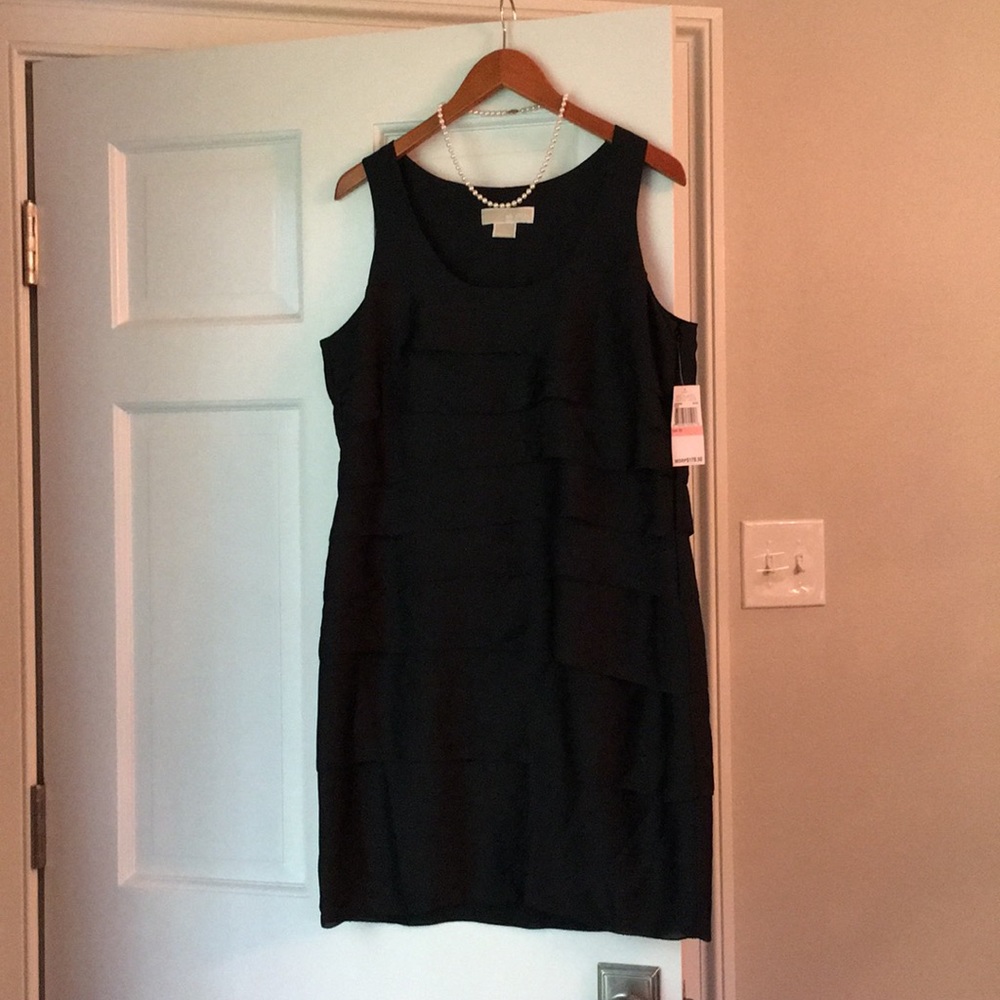 Michael by Michael Kors Black Layered Dress